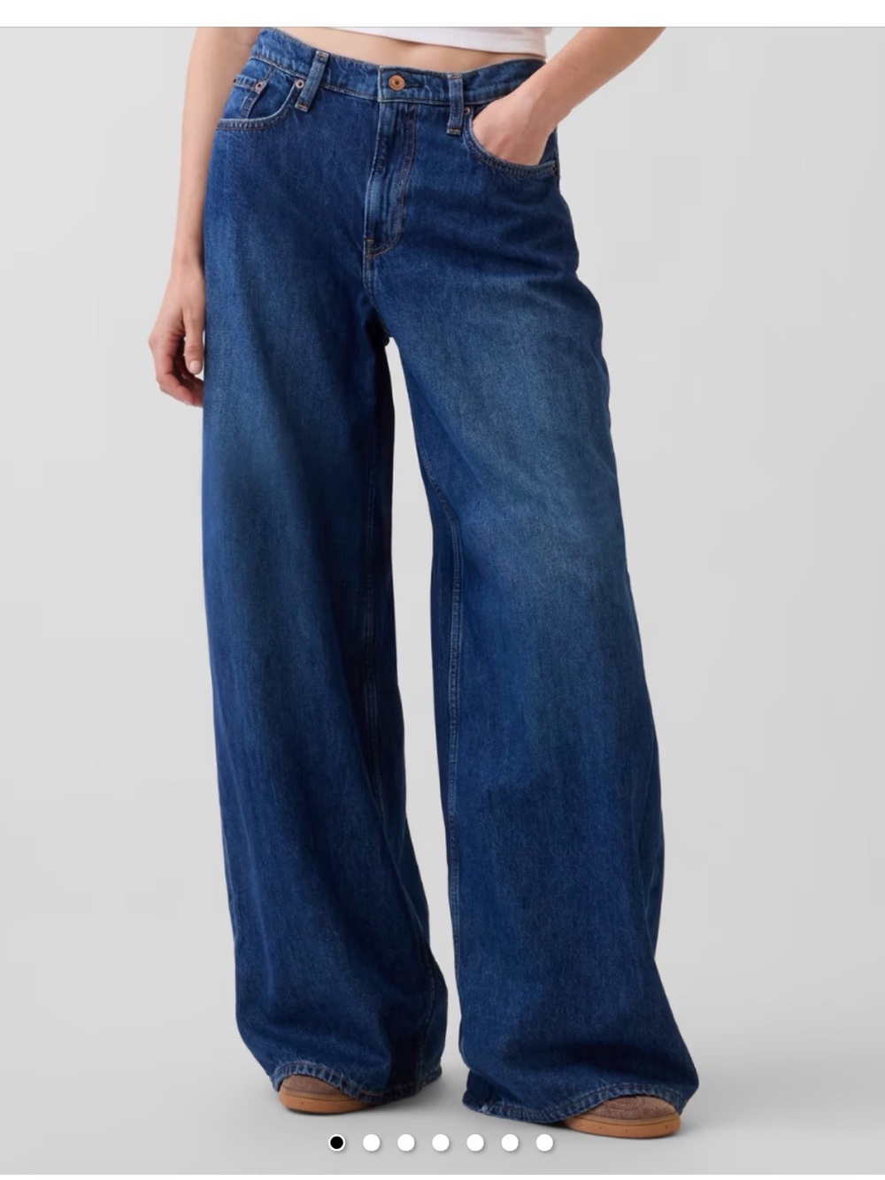 GAP Low Slung Extra Baggy Jeans in Medium Indigo Size 16